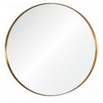 Brushed Gold Framed Round Mirror 600